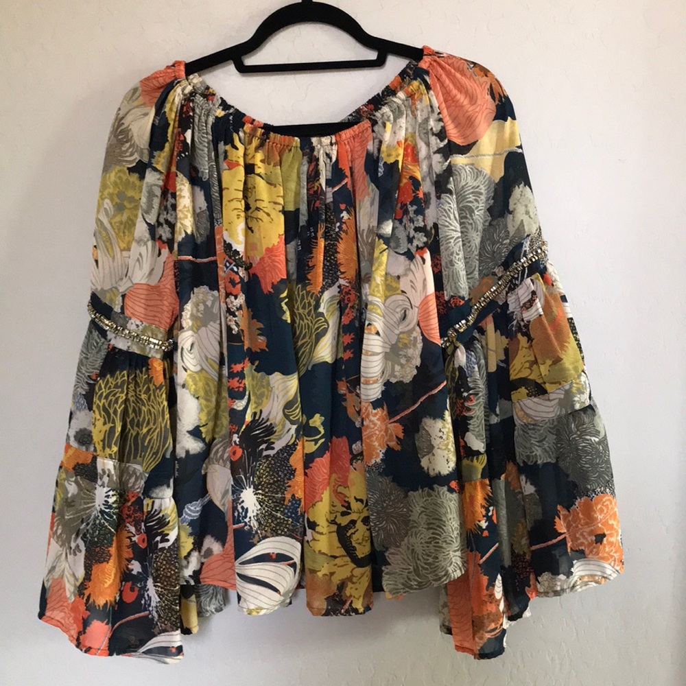 hotel particulier bell sleeve blouse Sz XS